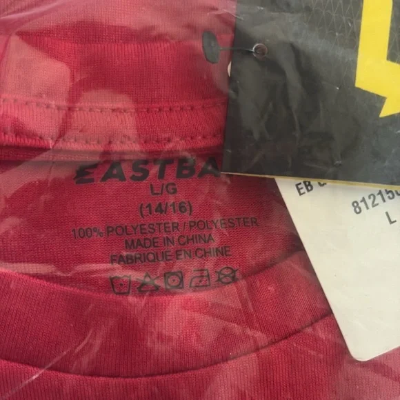 NWT [Eastbay] Gymtech Performance Athletic Short-Sleeved Shirt Red Youth L 14/16 - Picture 4 of 6